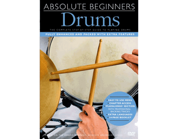 Absolute Beginners Drums DVD OV11935 at Anthony's Music Retail, Music Lesson and Repair NSW