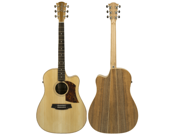 Cole Clark CCFL2EC-BBR Fat Lady Bunya Top with Tasmanian Blackwood Back and Sides w/Hard Case at Anthony's Music Retail, Music Lesson and Repair NSW