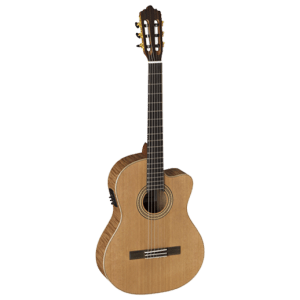 La Mancha Rubi cmx-cer Crossover 4/4 Cutaway Classical Guitar at Anthony's Music Retail, Music Lesson and Repair NSW