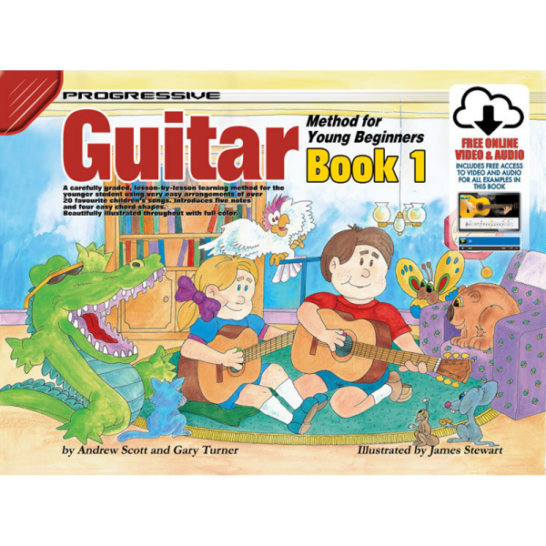 Progressive Guitar Method 1 for Young Beginners Book/Online Video & Audio 18322 at Anthony's Music Retail, Music Lesson and Repair NSW