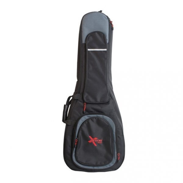 Xtreme_TB325W_Black_Heavy_Duty_Nylon_Waterproof_Yarn_Western_Bag_with_Grey_Detail_Inserts_TB325W at Anthony's Music Retail, Music Lesson and Repair NSW