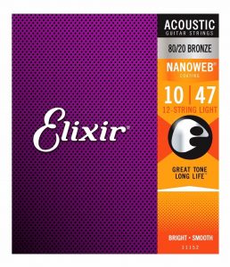 Elixir E16077 12-56 Light-Medium Phosphor Bronze with Nanoweb Coating at Anthony's Music Retail, Music Lesson and Repair NSW