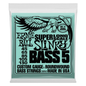 Ernie Ball 2850 5-String 45-130 Super Long Scale Slinky Nickel Wound at Anthony's Music - Retail, Music Lesson and Repair NSW