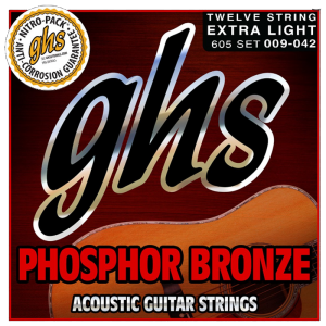 GHS 605 12-String 9-42 Extra Light Phosphor Bronze at Anthony's Music Retail, Music Lesson and Repair NSW
