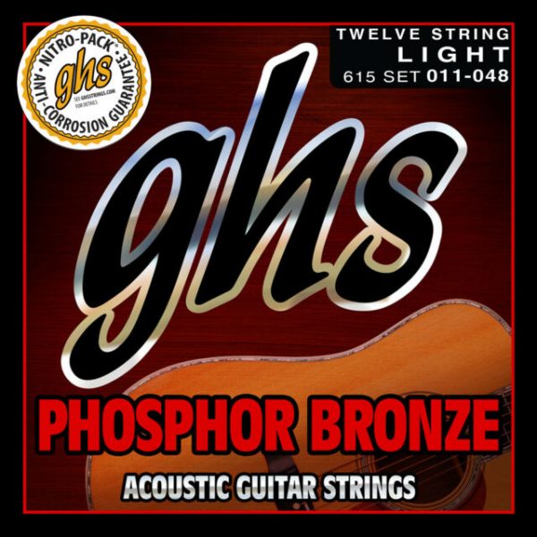 GHS 615 12-String 11-48 Light Phosphor Bronze at Anthony's Music Retail, Music Lesson and Repair NSW