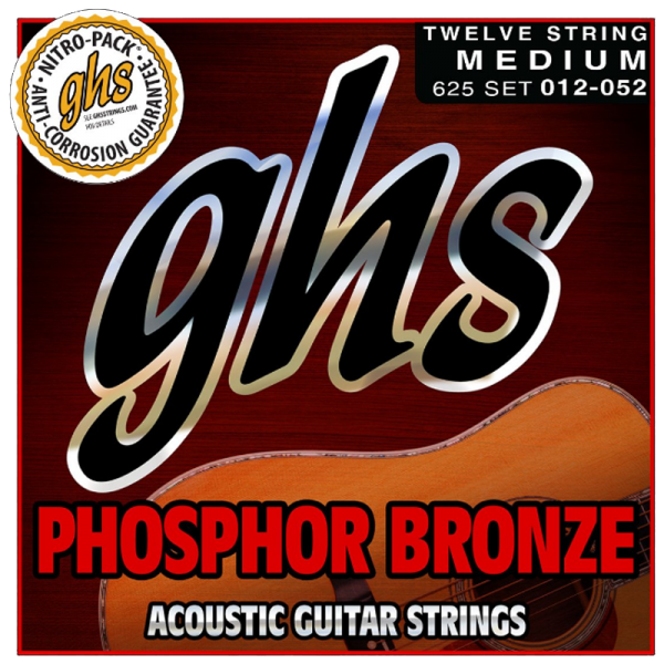 GHS 625 12-String 12-52 Medium Phosphor Bronze at Anthony's Music Retail, Music Lesson and Repair NSW