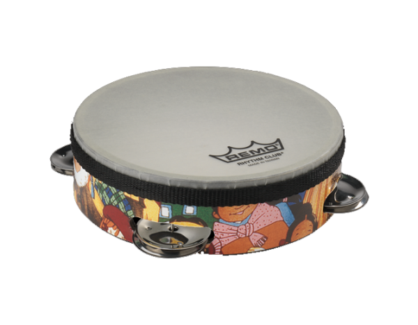 Remo RH-2106-00 Tambourine Rhythm Club 6 inch pre-tuned with 4 jingles at Anthony's Music Retail, Music Lesson and Repair NSW