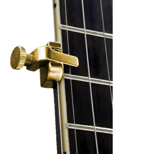 Shubb Fifth String Regular Bar Banjo Capo in Gold at Anthony's Music Retail, Music Lesson and Repair NSW