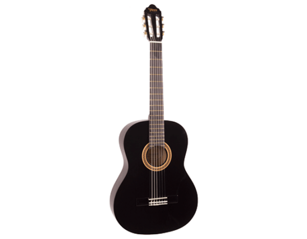 Valencia VC102BK 1/2 Nylon Classical Guitar Black at Anthony's Music Retail, Music Lesson and Repair NSW
