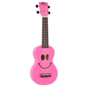 Mahalo U60SMPK Smiley Art Series Pink Soprano Ukulele at Anthony's Music Retail, Music Lesson and Repair NSW
