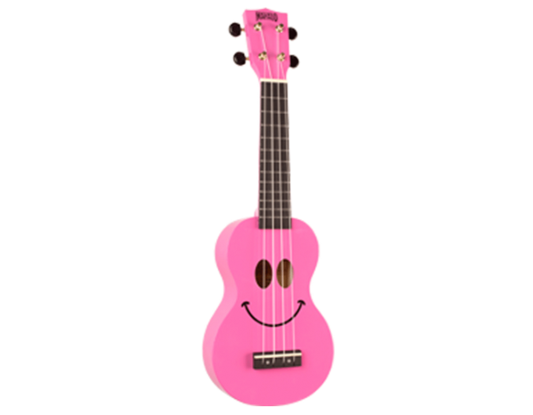 Mahalo U60SMPK Smiley Art Series Pink Soprano Ukulele at Anthony's Music Retail, Music Lesson and Repair NSW