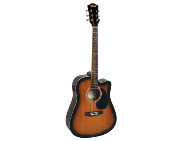 Redding RED50CETS Dreadnought Electric/Acoustic Guitar Tobacco Sunburst at Anthony's Music Retail, Music Lesson and Repair NSW