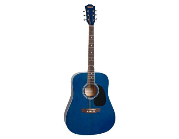 Redding RED50TBU Dreadnought Acoustic Guitar Transparent Blue at Anthony's Music Retail, Music Lesson and Repair NSW