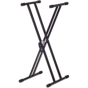 Xtreme KS128 Professional Double Braced Heavy Duty Square Tube ‘X’ Style Stand at Anthony's Music Retail, Music Lesson and Repair NSW