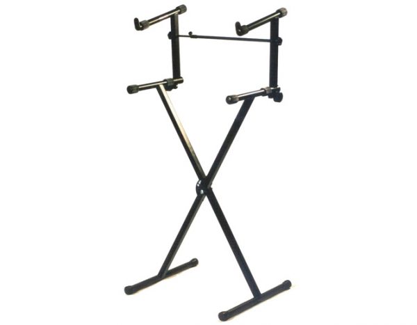 Xtreme KS129 Square Tube Single Braced Double ‘X’ Style Keyboard Stand w/ Extra Bracket at Anthony's Music Retail, Music Lesson and Repair NSW