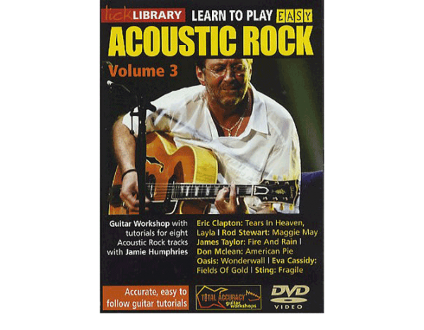 Lick Library Learn To Play Easy Acoustic Rock Volume 3 DVD at Anthony's Music Retail, Music Lesson and Repair NSW