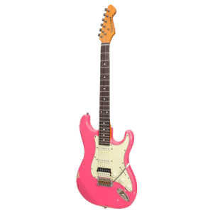 Tokai Legacy Series ST-Style HSS Relic Electric Guitar (Pink) at Anthony's Music Retail, Music Lesson and Repair NSW
