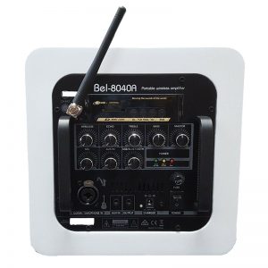 BELCAT BEL-8040A-WH White Single Wireless Channel 40W Portable Battery PA System at Anthony's Music Retail, Music Lesson and Repair NSW
