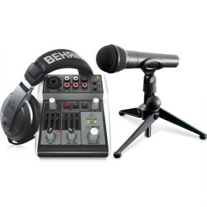 Behringer Podcastudio 2 USB Bundle With Mixer, Mic & Stand at Anthony's Music Retail, Music Lesson and Repair NSW