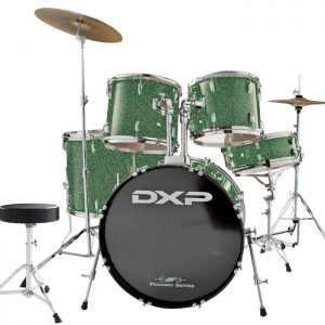 DXP TX04PMEG Pioneer Drum Kit – FREE Cymbals & Sticks Metallic Emerald Green at Anthony's Music Retail, Music Lesson and Repair NSW