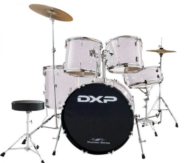 DXP TX04PMSL Pioneer Drum Kit (Metallic Silver) at Anthony's Music Retail, Music Lesson and Repair NSW