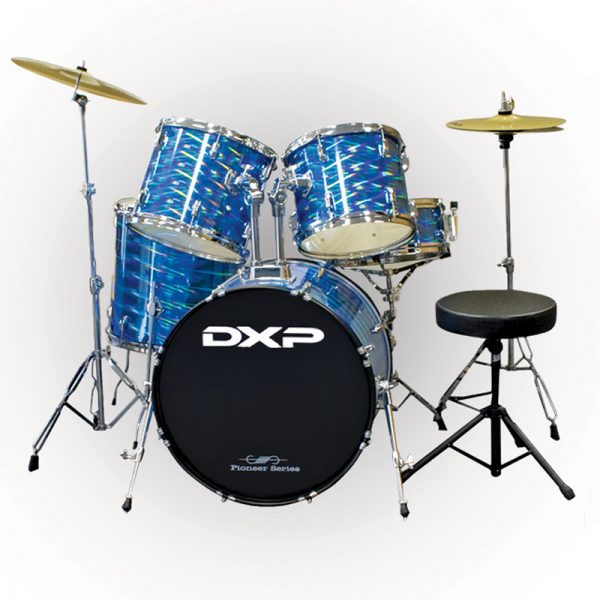 DXP TX04PTDB Pioneer Drum Kit – FREE Cymbals & Sticks 3D Blue at Anthony's Music Retail, Music Lesson and Repair NSW