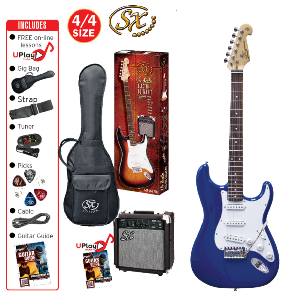 SX SE1SKMP Electric Guitar Pack Metallic Purple at Anthony's Music Retail, Music Lesson and Repair NSW