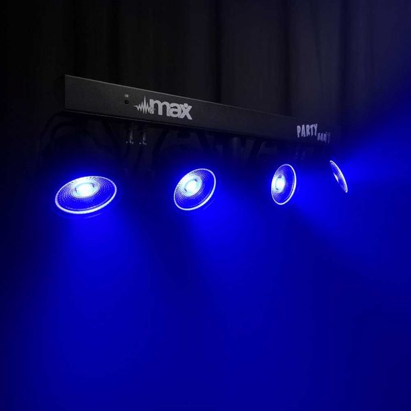MAX Partybar11 4 x COB 20W RGB LED at Anthony's Music Retail, Music Lesson and Repair NSW