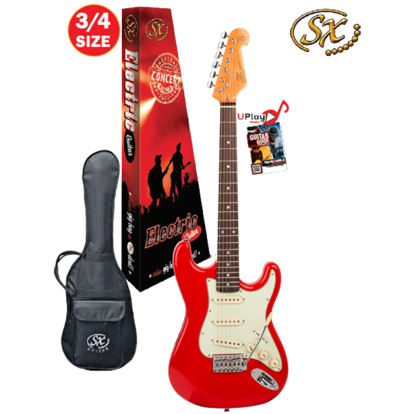 SX 3/4 VES34FR Electric Guitar With Gig Bag – Fiesta Red at Anthony's Music Retail, Music Lesson and Repair NSW