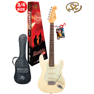 SX 3/4 VES34VWH Electric Guitar With Gig Bag – Vintage White at Anthony's Music Retail, Music Lesson and Repair NSW