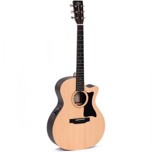 Sigma GTCE Grand OM Acoustic Guitar Solid Sitka Spruce Top Cutaway w/Pickup at Anthony's Music Retail, Music Lesson and Repair NSW