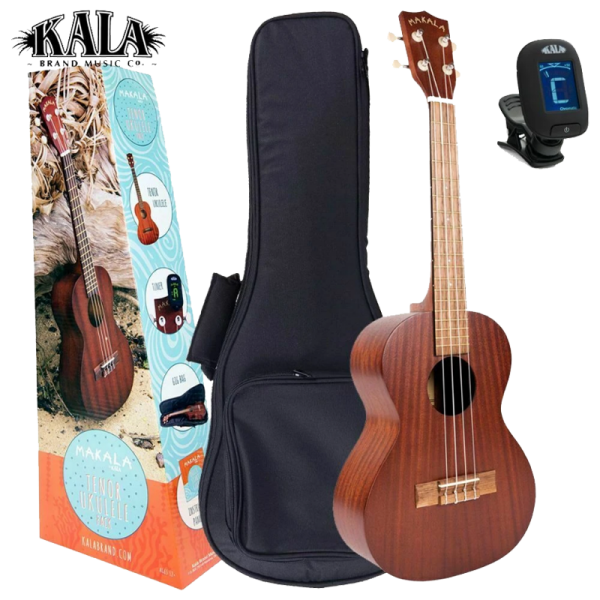 Kala MK-S PACK Makala Soprano Ukulele Pack Soprano Ukulele w clip-on tuner & gig bag at Anthony's Music Retail, Music Lesson and Repair NSW