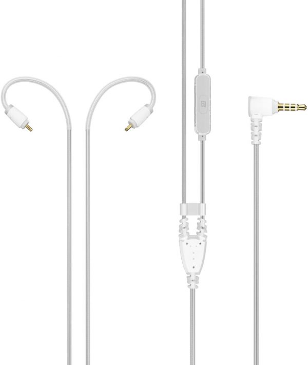 MEE Audio M6 PRO Replacement Headset Cable with in-line Microphone and Remote – 2nd Generation Clear at Anthony's Music Retail, Music Lesson and Repair NSW
