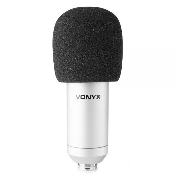 Vonyx CM300S Studio Microphone USB Echo Silver at Anthony's Music Retail, Music Lesson and Repair NSW