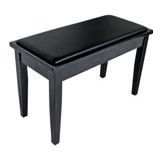 AMS KTW11 Piano Stool Bench w Storage – Polished Ebony at Anthony's Music Retail, Music Lesson and Repair NSW