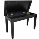 AMS KTW11 Piano Stool Bench w Storage – Polished Ebony at Anthony's Music Retail, Music Lesson and Repair NSW