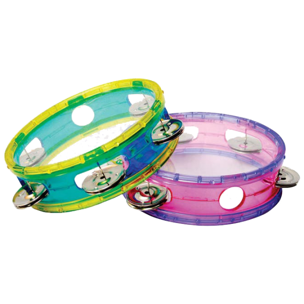 CPK UE71BY Tambourine Transparent Blue/Yellow 6 Inch Kids Percussion Instrument at Anthony's Music Retail, Music Lesson and Repair NSW