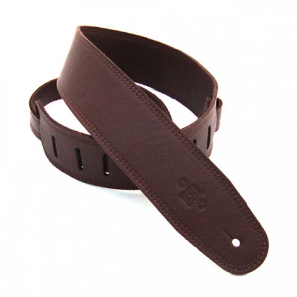 DSL GLG25-BROWN Strap 2.5 Triple Garment Brown/Brown Guitar Strap at Anthony's Music Retail, Music Lesson and Repair NSW