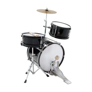 DXP TXJ3BK Junior 3 Piece Drum Set Black Finish w/Cymbal & Sticks at Anthony's Music Retail, Music Lesson and Repair NSW