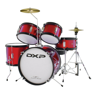 DXP TXJ5WR Junior Series 5-Piece Drum Kit Pack in w/Cymbals, Stool & Sticks – Wine Red at Anthony's Music Retail, Music Lesson and Repair NSW