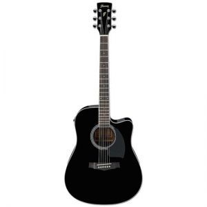 Ibanez PF15ECEBK Acoustic Guitar w/Cutaway & Pickup – Black Gloss at Anthony's Music Retail, Music Lesson and Repair NSW