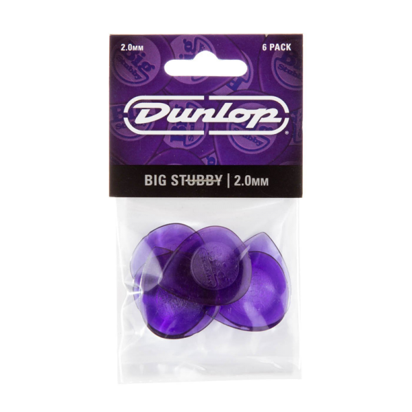 Jim Dunlop JP320 Big Stubby Pick Players 6 Pack – 2.0mm at Anthony's Music Retail, Music Lesson and Repair NSW
