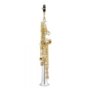 Jupiter JSS1100SGQ Soprano Saxophone 1100 Series Silver Body, Gold Keys, w/Backpack Case  at Anthony's Music Retail, Music Lesson and Repair NSW