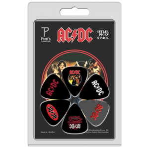 Perris LPACDC1 6-Pack AC/DC Licensed Guitar Picks Pack at Anthony's Music Retail, Music Lesson and Repair NSW
