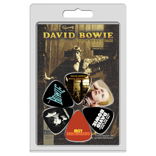 Perris LPDB1 6-Pack David Bowie Licensed Guitar Picks Pack at Anthony's Music Retail, Music Lesson and Repair NSW