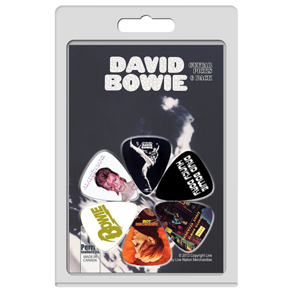 Perris LPDB2 6-Pack David Bowie Licensed Guitar Picks Pack at Anthony's Music Retail, Music Lesson and Repair NSW
