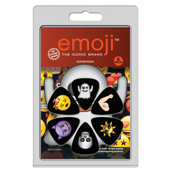 Perris LPEMO8 6-Pack “Emoji Variety-2” Licensed Guitar Picks Pack at Anthony's Music Retail, Music Lesson and Repair NSW