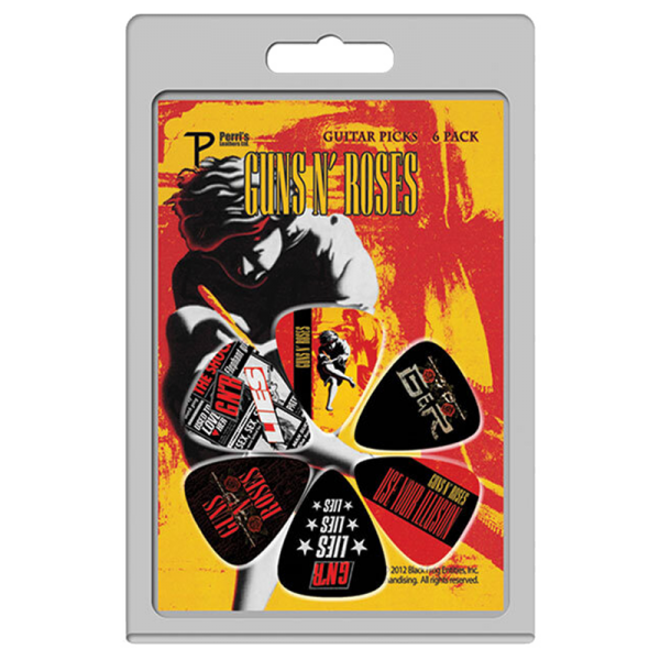 Perris LPGR1 6-Pack Guns’N’Roses Licensed Guitar Picks Pack at Anthony's Music Retail, Music Lesson and Repair NSW