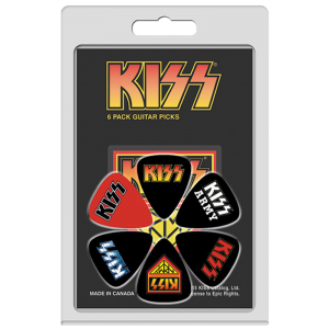 Perris LPKISS2 6-Pack “KISS” Licensed Guitar Picks Pack at Anthony's Music Retail, Music Lesson and Repair NSW