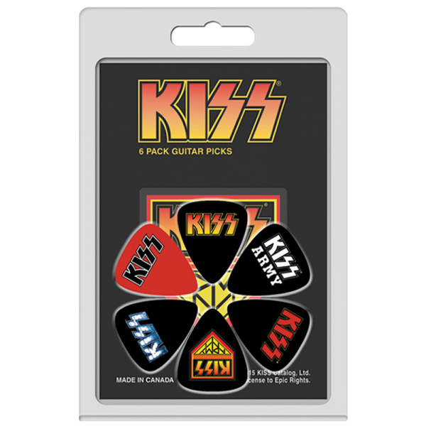 Perris LPKISS2 6-Pack “KISS” Licensed Guitar Picks Pack at Anthony's Music Retail, Music Lesson and Repair NSW